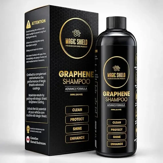 Magic Shield Graphene Shampoo bottle and box