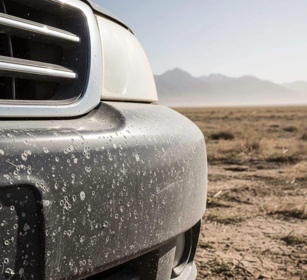 Calgary vehicle paint exposed to gravel, road salt, and changing weather