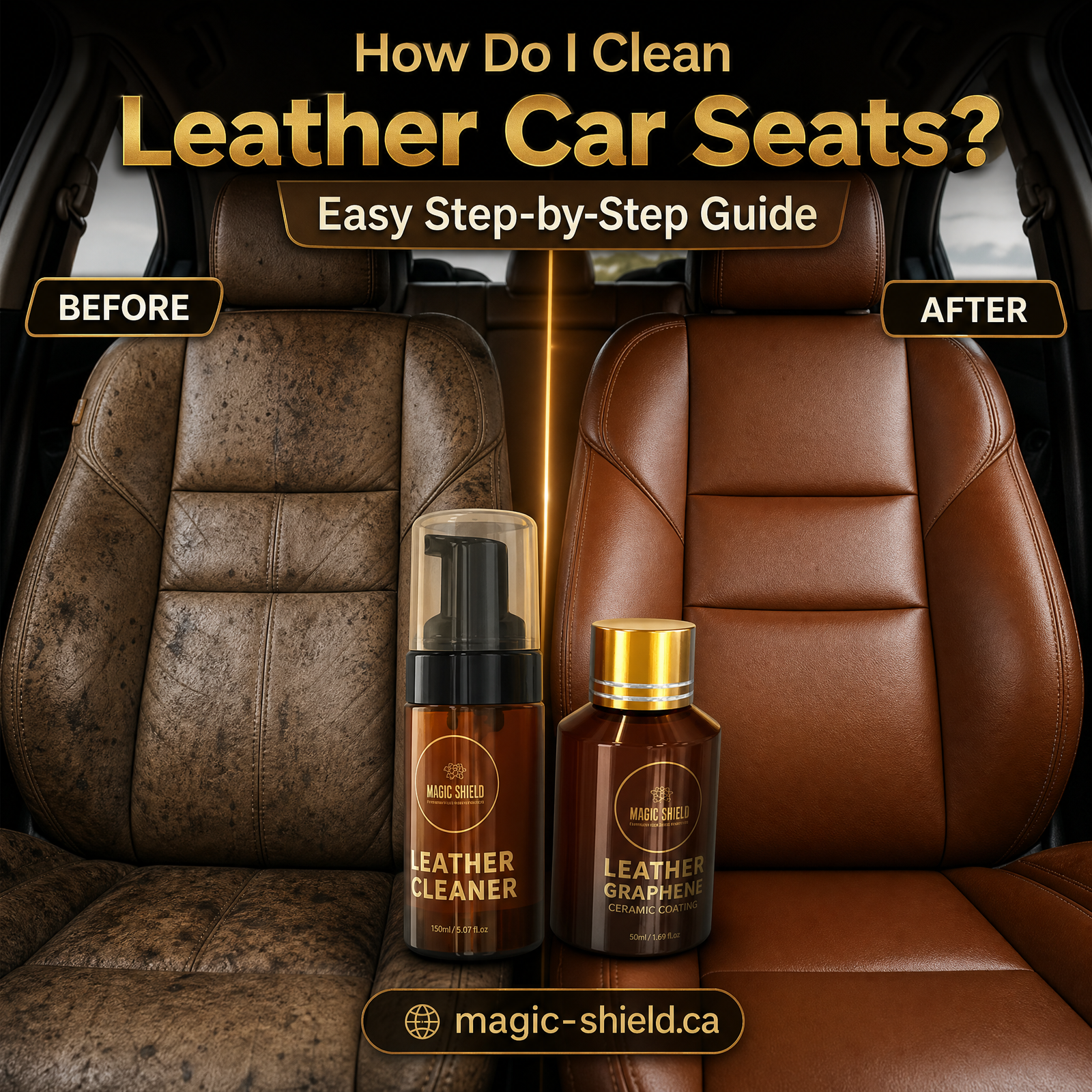 how do I clean leather car seats