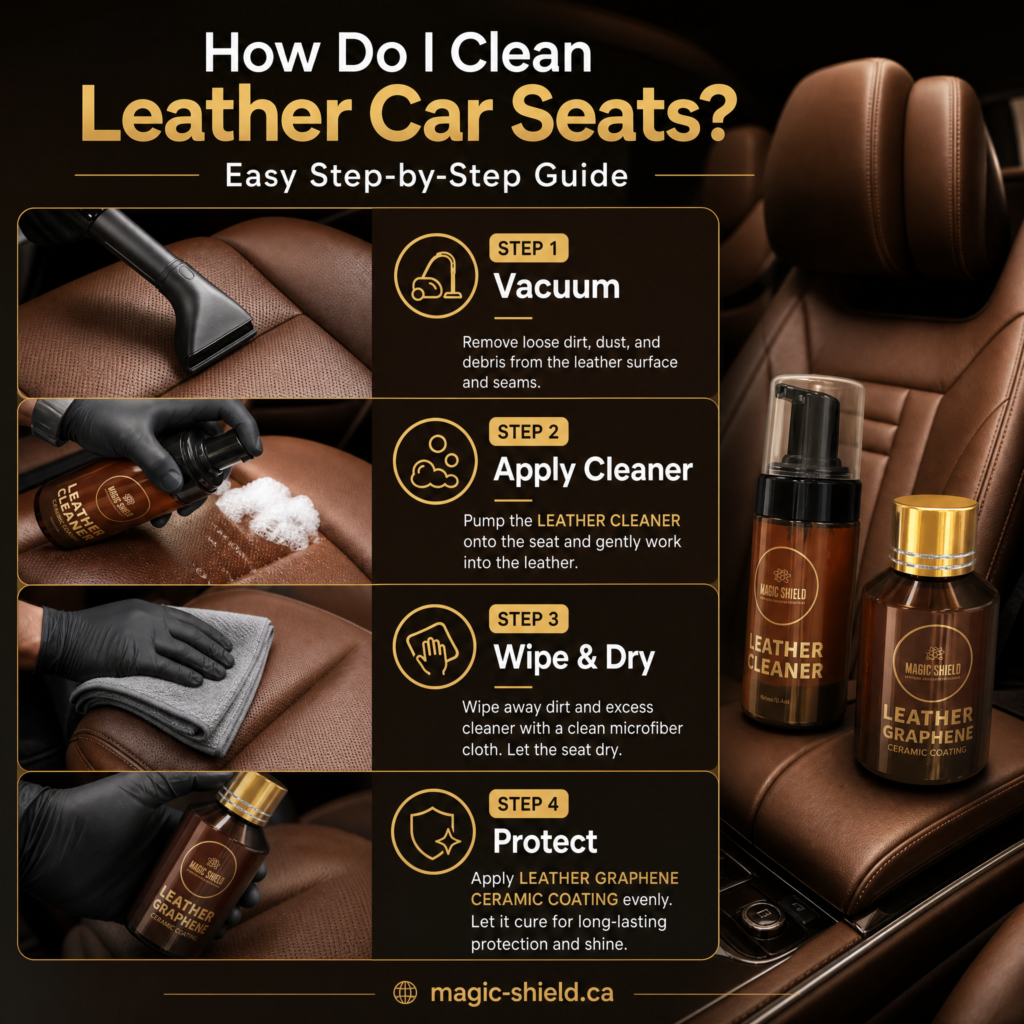 how do I clean leather car seats